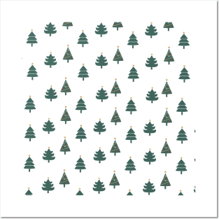Christmas tree pattern Posters and Art